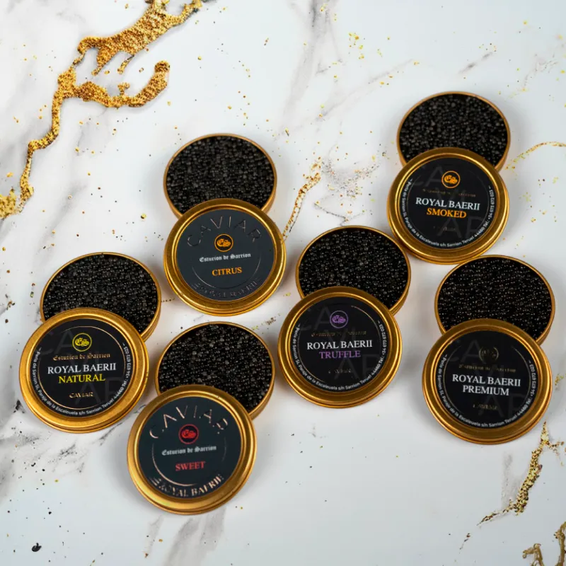 Latas de caviar en formatos profesionales